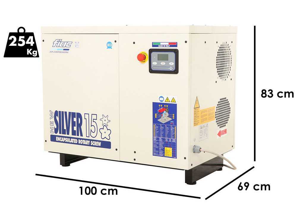 Fiac New Silver 15 - Schraubenkompressor - Max. Druck 10 bar