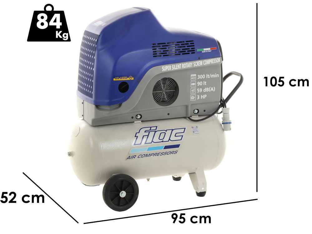 Fiac New Silver 3/90 - Schraubenkompressor - Max. Druck 9 bar