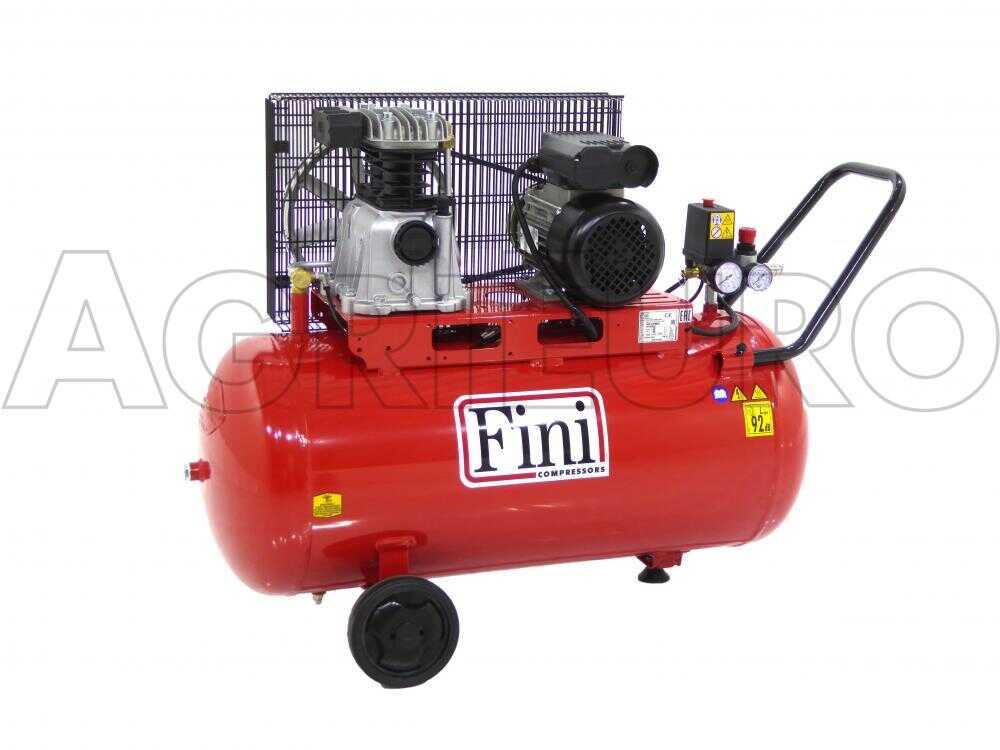 FINI ADVANCED MK 102 N 90 2M - Elektrischer Kompressor mit Riemenantrieb - Motore 2PS - 90Lt – Bild 4