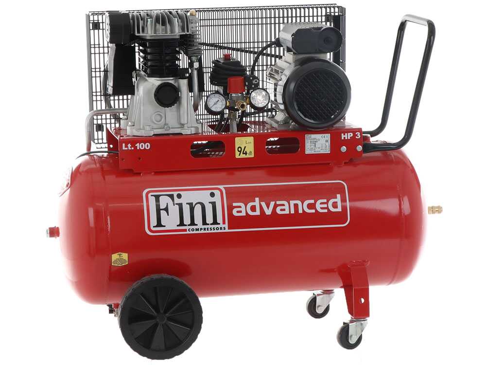 Fini Advanced MK 103-100-3M - Elektrischer 230V-Kompressor mit Riemenantrieb - Motor 3PS - 100 l – Bild 4