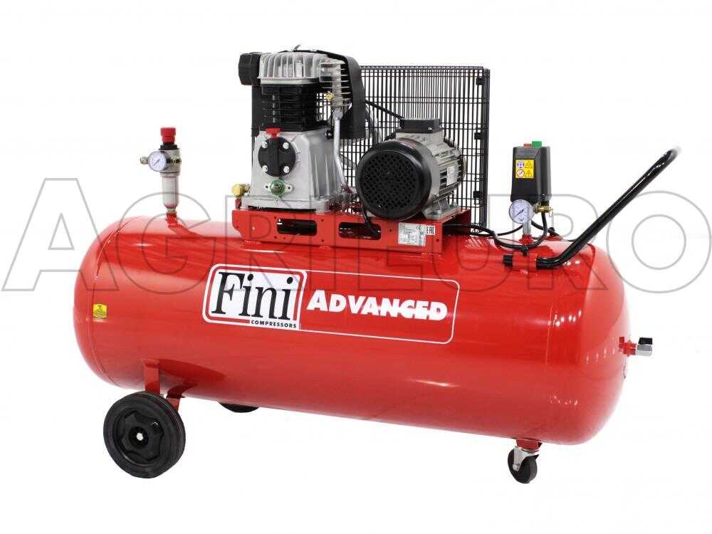 FINI ADVANCED MK 113-200-4 - Elektrischer Kompressor mit Riemenantrieb - 400V - Motor 4 PS - 200 Lt – Bild 2