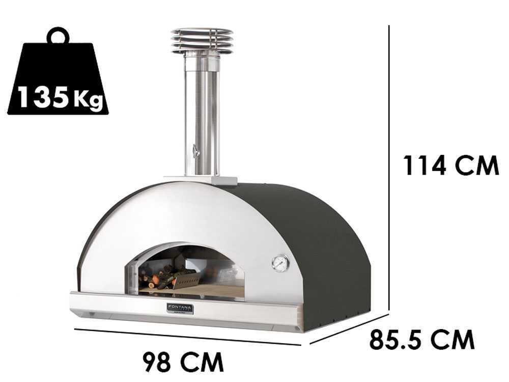 Fontana Mangiafuoco - Holzbackofen  - Anthrazit