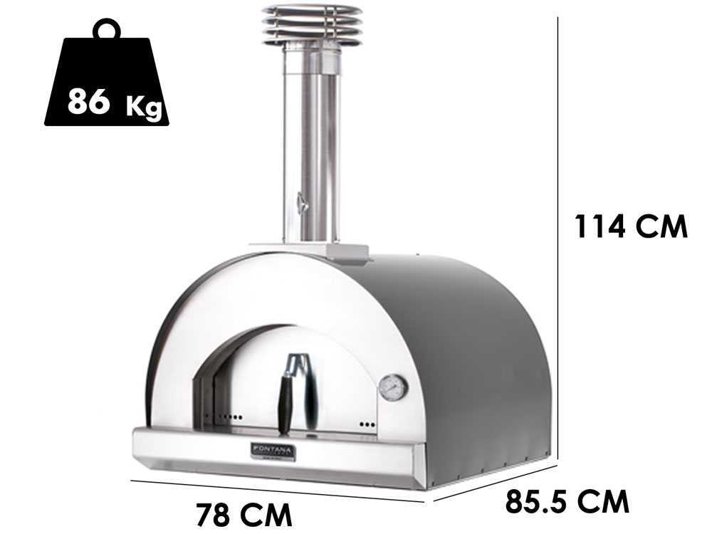 Fontana Margherita - Holzbackofen - Anthrazit