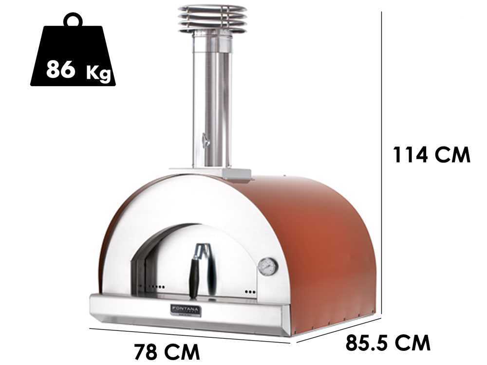 Fontana Margherita - Holzbackofen Fontana Margherita - Rot
