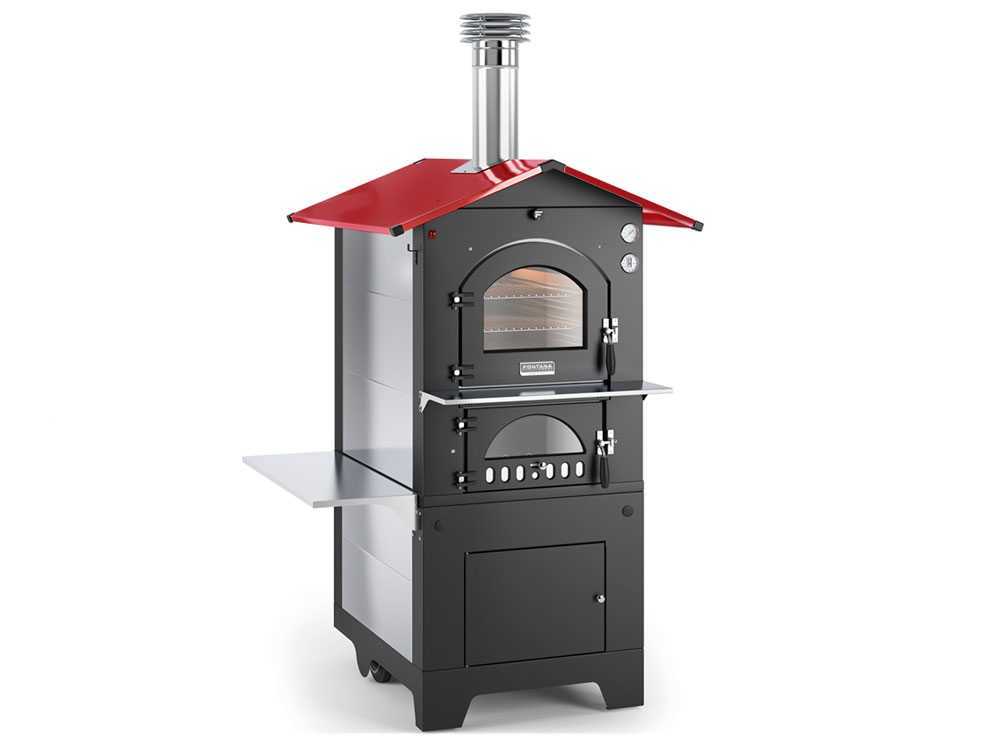 Fontana Rosso - Holzbackofen für den Außenbereich 80X45 cm – Bild 2