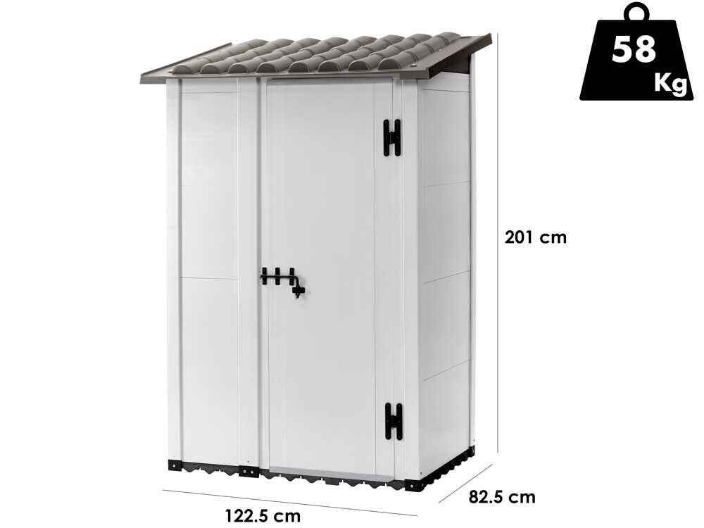 Garofalo Urban 100 – Gerätehaus – Mit versetzter Tür – 122,5 x 82,5 x 201 cm – Bild 2