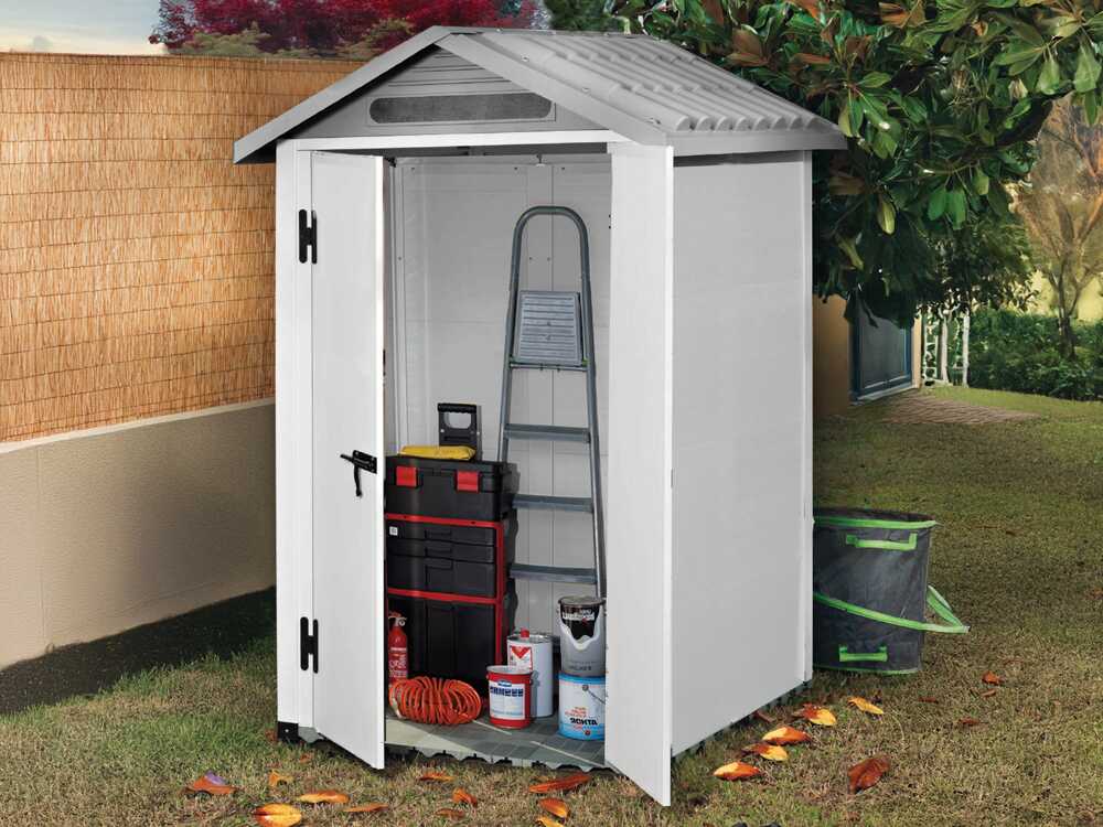 Garofalo Urban 120 – Gerätehaus – Mit Doppeltür – 122,5 x 122,5 x 214 cm – Bild 2