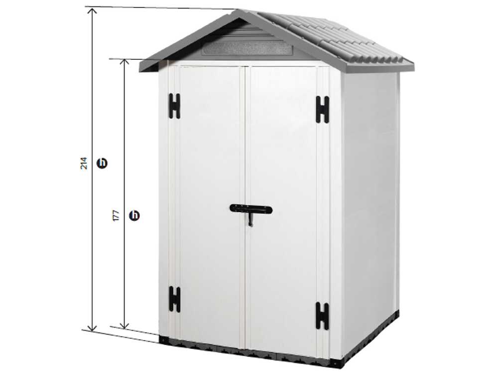Garofalo Urban 120 – Gerätehaus – Mit Doppeltür – 122,5 x 122,5 x 214 cm – Bild 4
