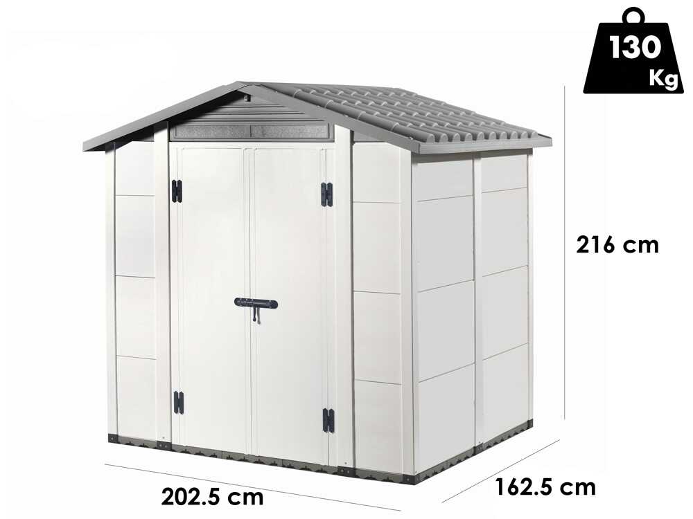 Garofalo Urban 200 – Gerätehaus – Mit Doppeltür – 202,5 × 162,5 × 216 cm – Bild 4