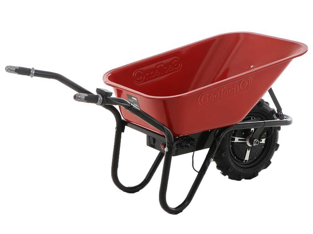 GeoTech CAR 150A - Akku-Schubkarre mit Traktorreifen - Akku 24V/12Ah – Bild 3