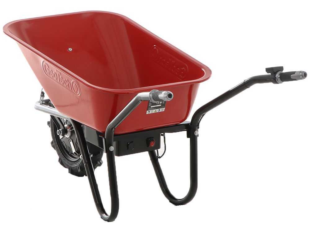 GeoTech CAR 150A - Akku-Schubkarre mit Traktorreifen - Akku 24V/12Ah – Bild 4