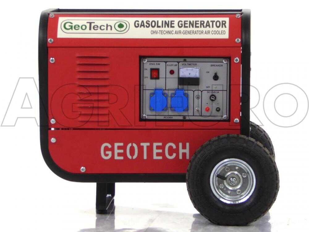 GeoTech GGSA3000 - Benzin-Stromerzeuger mit Rädern mit AVR-Regelung 2.7 kW - Dauerleistung 2.5 kW - 230V – Bild 3