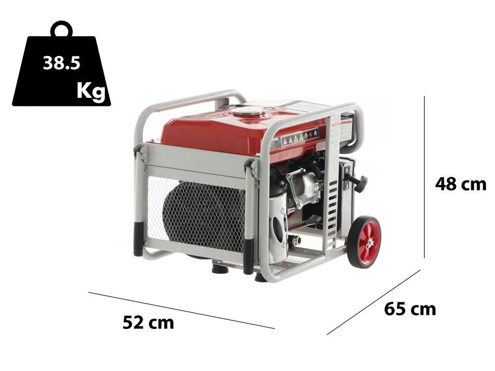 GeoTech iGGP5000ES - Inverter-Stromerzeuger mit Elektrostarter auf Rädern 4 kW - Dauerleistung 3.5 kW - 230V