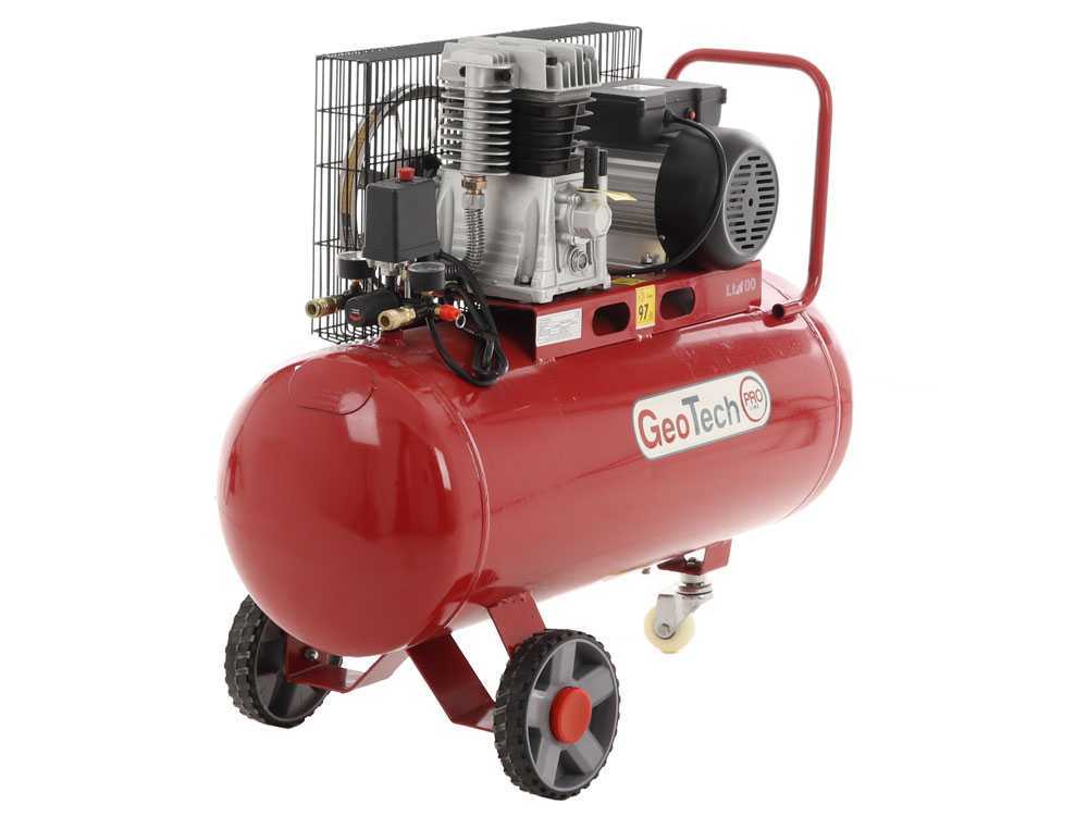 GeoTech-Pro BACP100-8-2 - Elektrischer Kompressor mit Riemenantrieb - Motor 2 PS - 100 l - Leistung 8 bar – Bild 4