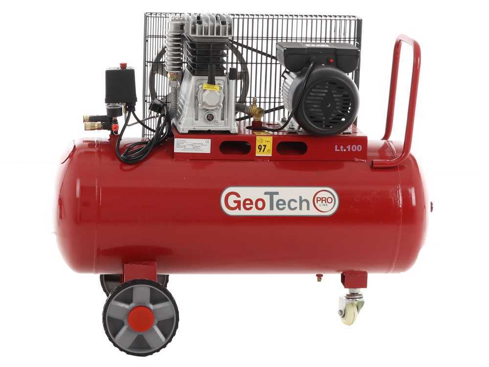 GeoTech-Pro BACP100-8-2 - Elektrischer Kompressor mit Riemenantrieb - Motor 2 PS - 100 l - Leistung 8 bar – Bild 3