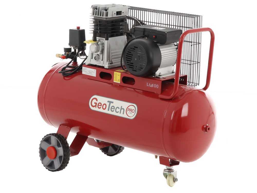 GeoTech-Pro BACP100-8-2 - Elektrischer Kompressor mit Riemenantrieb - Motor 2 PS - 100 l - Leistung 8 bar – Bild 2