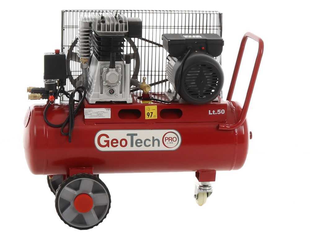 GeoTech-Pro BACP50-8-2 - Elektrischer Kompressor mit Riemenantrieb - Motor 2 PS - 50 l - Leistung 8 bar – Bild 4