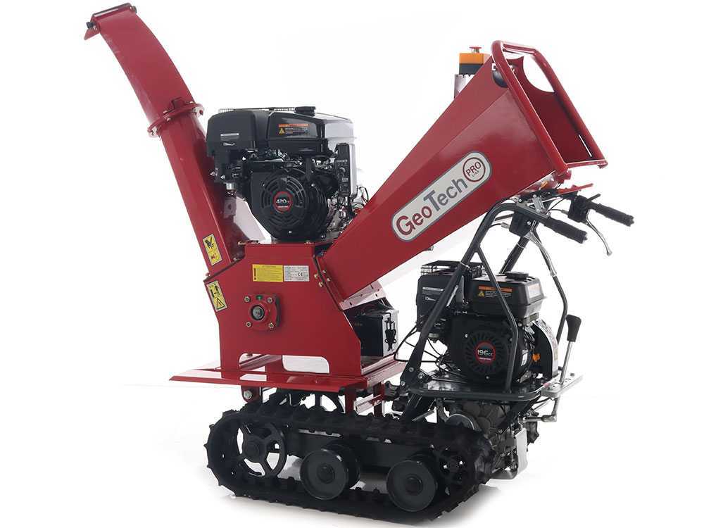 GeoTech PRO BMS155 LE - Häcksler mit Raupenantrieb und Motorschubkarre  - Motor 6,5/15 PS - Dumper