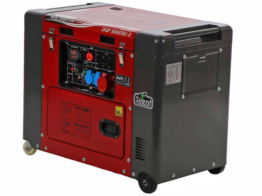GeoTech Pro DGP8000SE-3 - Diesel-Stromerzeuger leise mit Rädern mit AVR-Regelung 6 kW - Dauerleistung 5.5 kW - 400V – Bild 3