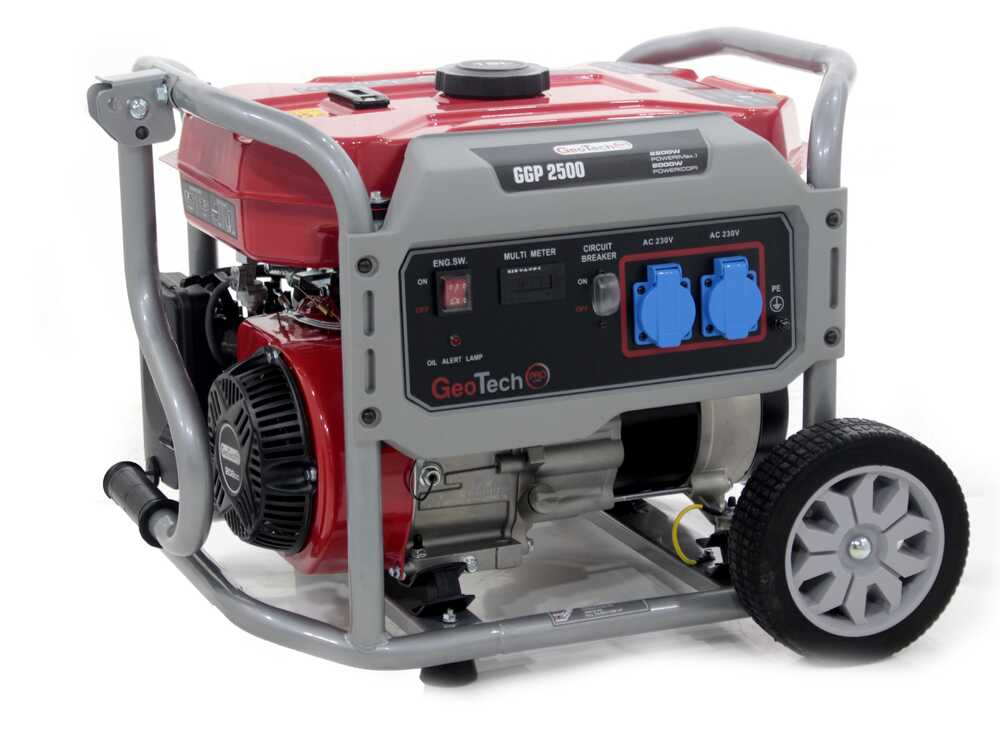 GeoTech Pro GGP 2500 - Benzin-Stromerzeuger mit Rädern und AVR-Regelung 2.2 kW - Dauerleistung 2 kW - 230V – Bild 3