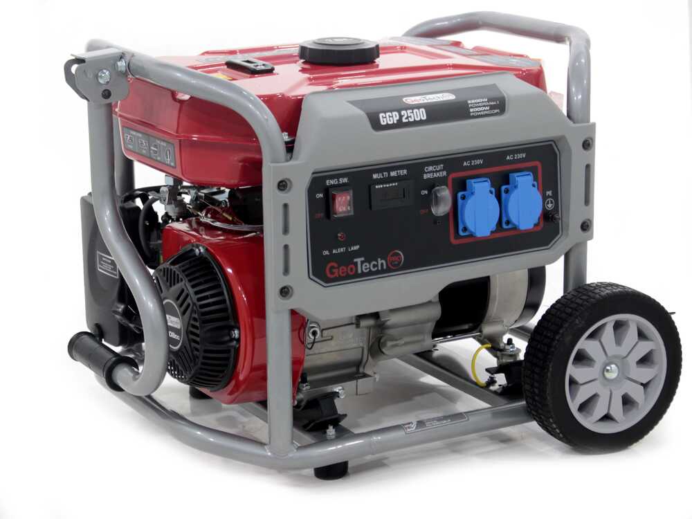 GeoTech Pro GGP 2500 - Benzin-Stromerzeuger mit Rädern und AVR-Regelung 2.2 kW - Dauerleistung 2 kW - 230V – Bild 4