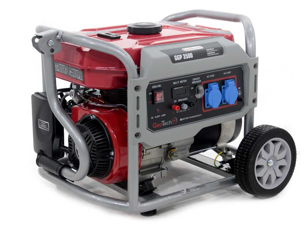 GeoTech Pro GGP 3500 - Benzin-Stromerzeuger mit Rädern und AVR-Regelung 3 kW - Dauerleistung 2.8 kW - 230V – Bild 3