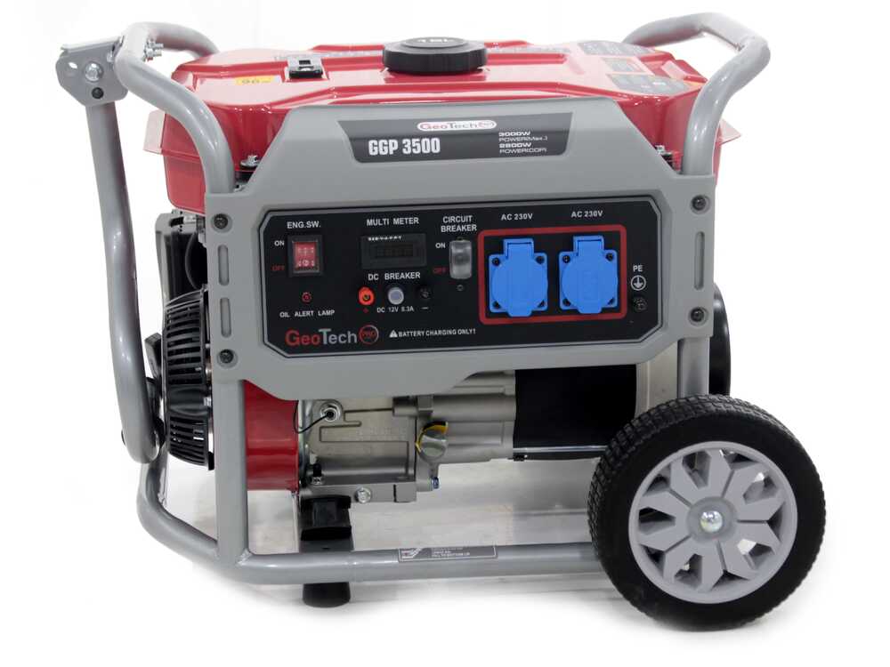 GeoTech Pro GGP 3500 - Benzin-Stromerzeuger mit Rädern und AVR-Regelung 3 kW - Dauerleistung 2.8 kW - 230V – Bild 4