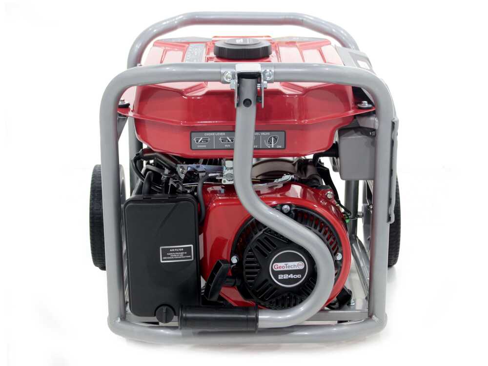 GeoTech Pro GGP 4000 - Benzin-Stromerzeuger mit Rädern und AVR-Regelung 3.6 kW - Dauerleistung 3.2 kW - 230V