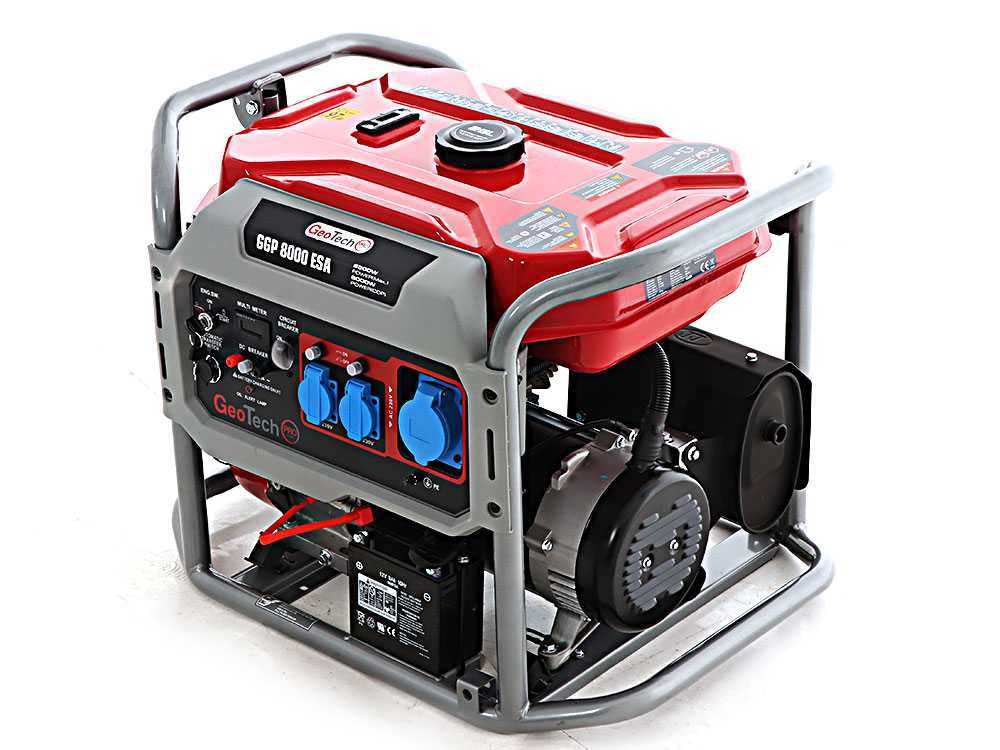 GeoTech Pro GGP 8000 ESA - Benzin-Stromerzeuger mit Rädern und AVR-Regelung und Elektrostarter 6.5 kW - Dauerleistung 6 kW - 230V – Bild 3
