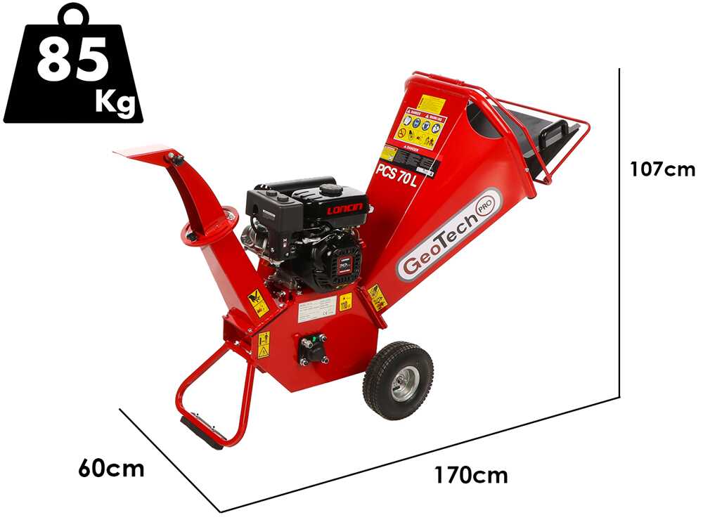 GeoTech-Pro PCS70L - Profi-Benzin-Häcksler  - Loncin Motor 7 PS"