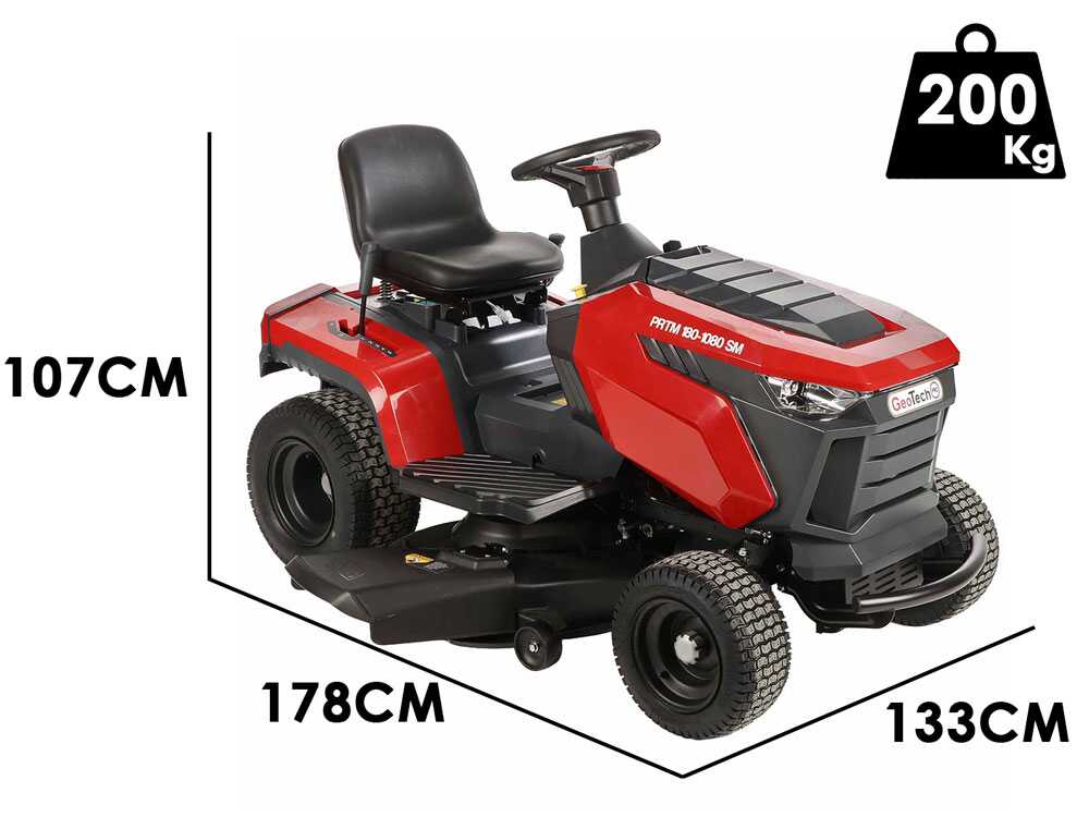 GeoTech-Pro PRTM 180-1080 SM - Rasentraktor - Mechanische Gangschaltung - Seitenauswurf und Mulchfunktion