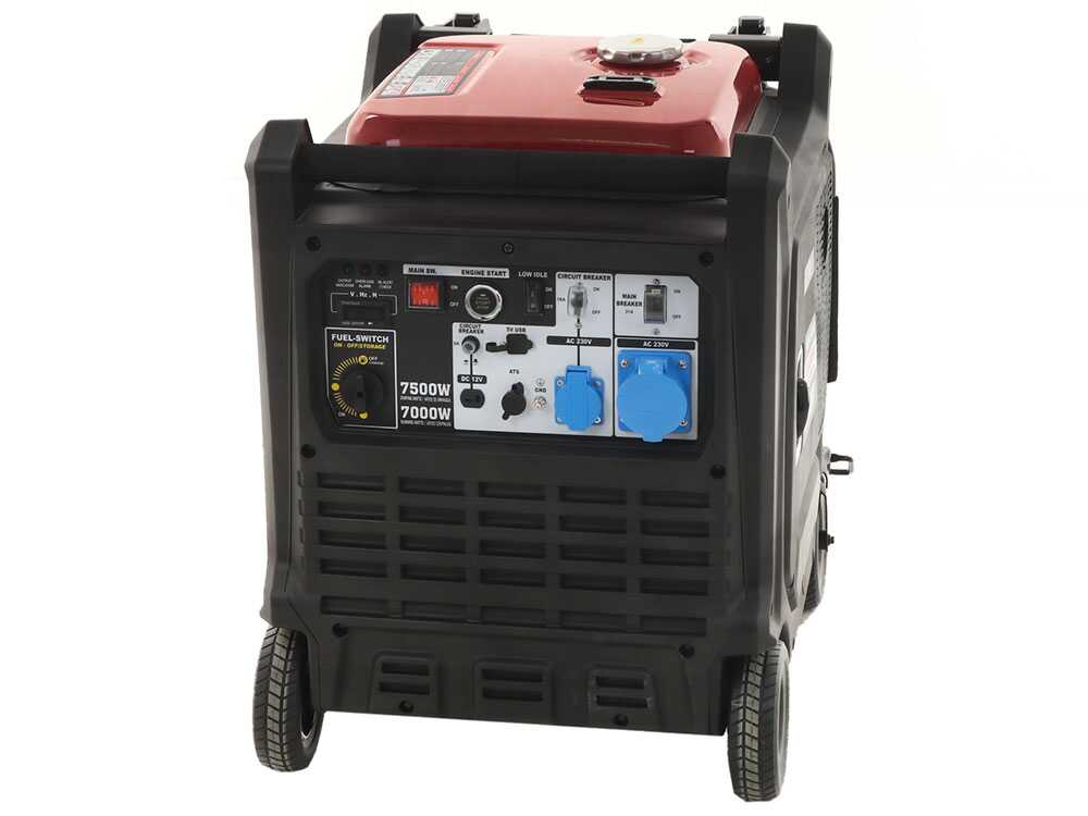 Geotech-Pro PTGA 9000 - Leiser Benzin-Stromerzeuger mit Rädern 7.5 kW - Dauerleistung 7 kW - 230V – Bild 3