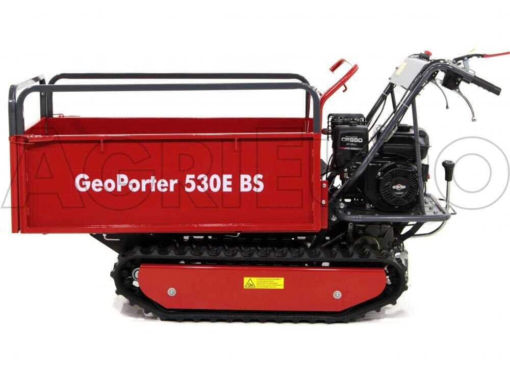 GeoTech Raupendumper GeoPorter 530E BS CR950 mit ausziehbaren Seitenwänden - 500 kg
