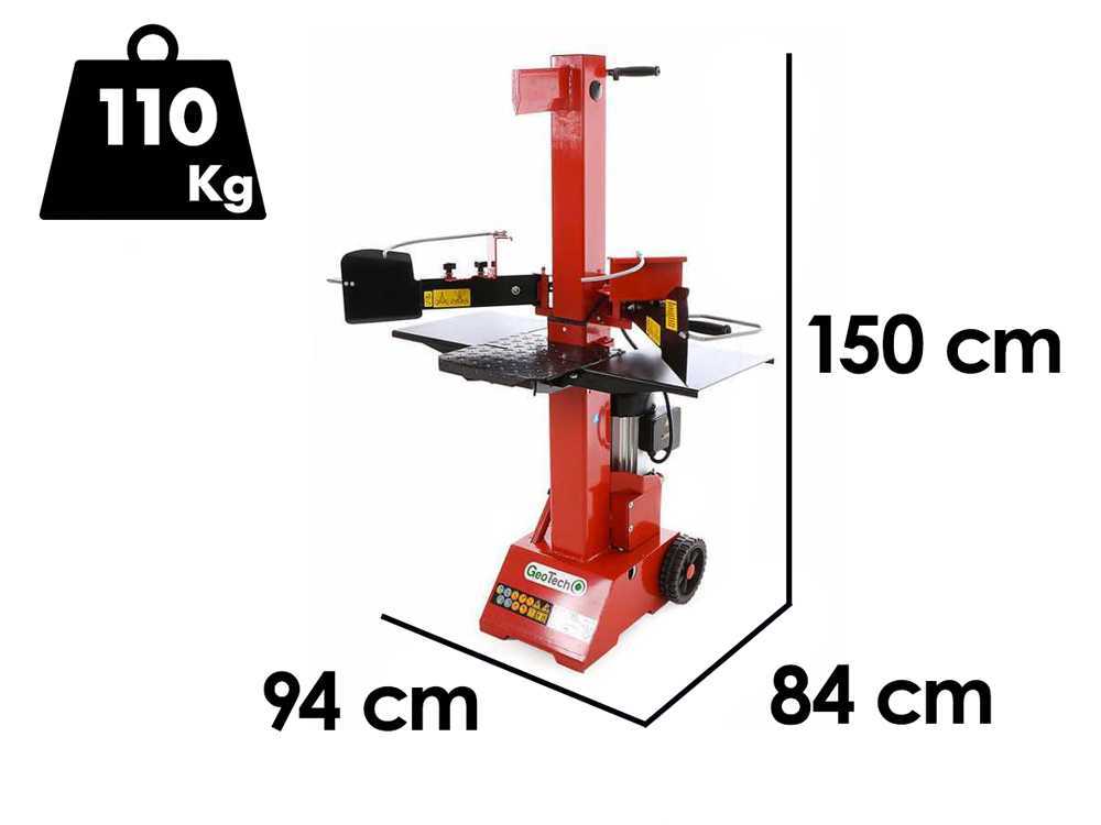 GeoTech SPVE 8-55 - Elektrischer stehender Holzspalter mit einphasigem Motor - 8 T