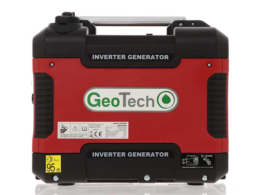 GeoTech SQL2000i - Leiser Inverter-Stromerzeuger 2 kW - Dauerleistung 1.7 kW - 230V