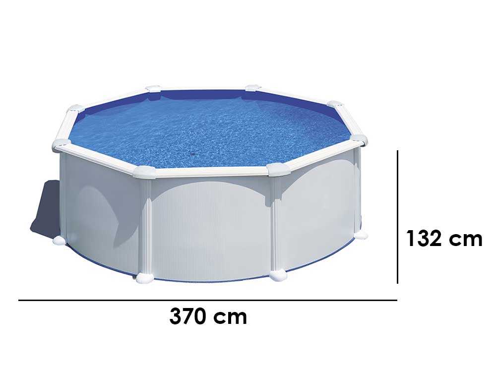 Gre Atlantis rund Ø350 x 132cm - Runder Stahlwandpool