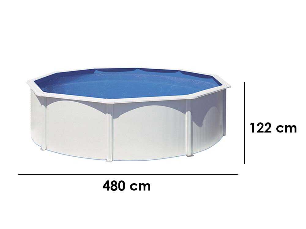 Gre Fidji rund Ø460 x 120 cm - Runder Stahlwandpool