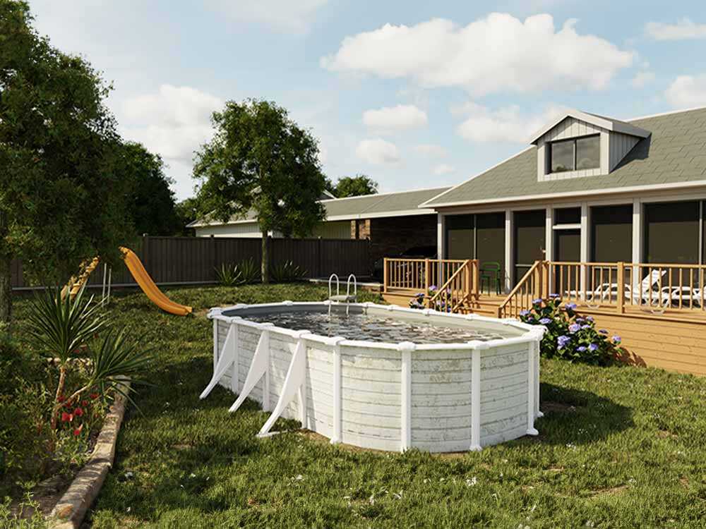 Gre Finlandia Oval 730x375x120cm - Stahlwandbecken – Bild 3