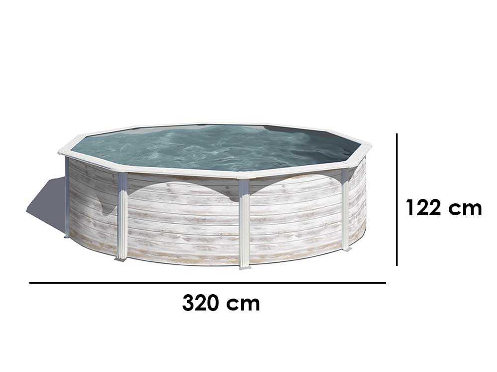 Gre Finlandia Rund Ø300 x 120 cm - Stahlwandbecken – Bild 2