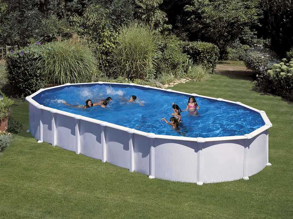 Gre Haiti Ovale 915x470x132cm - Oberirdischer Pool - Eingegrabene Balken – Bild 3