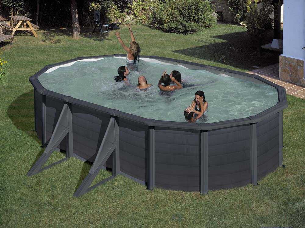 Gre Kea Oval 500x300x120cm - Aufstellpool aus Stahl – Bild 3