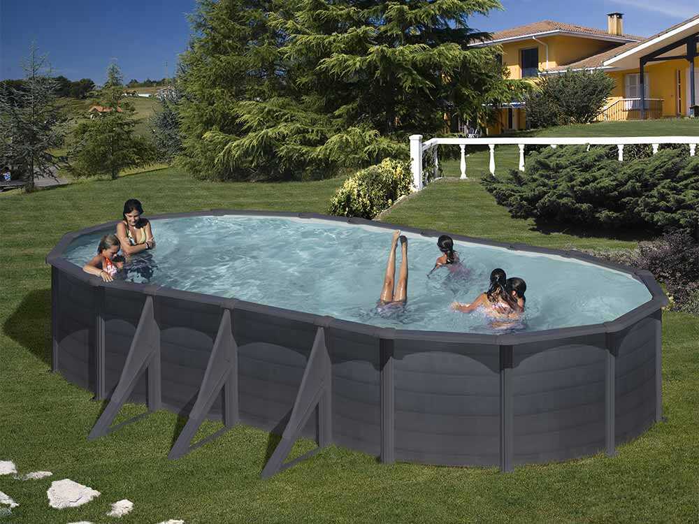Gre Kea Ovale 730x375x120cm - Stahlwandpool – Bild 3