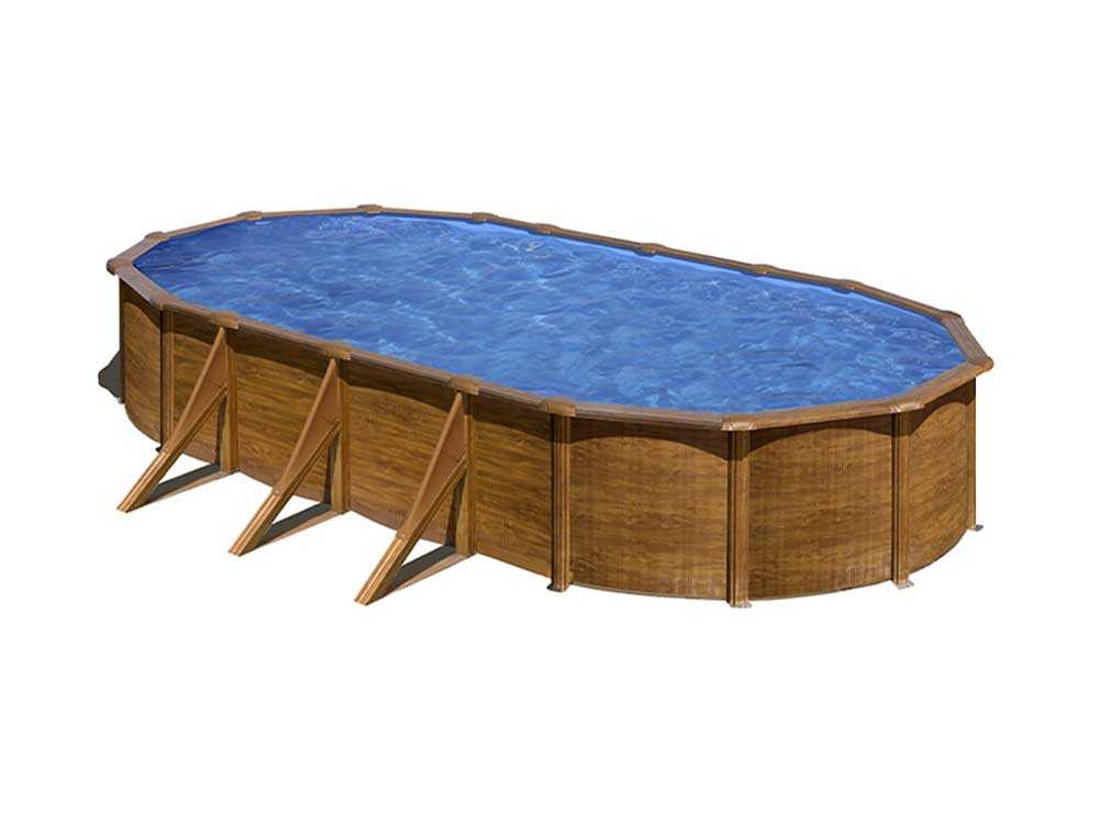 Gre Pacific Oval 730x375x120cm - Oberirdischer Stahlpool – Bild 2