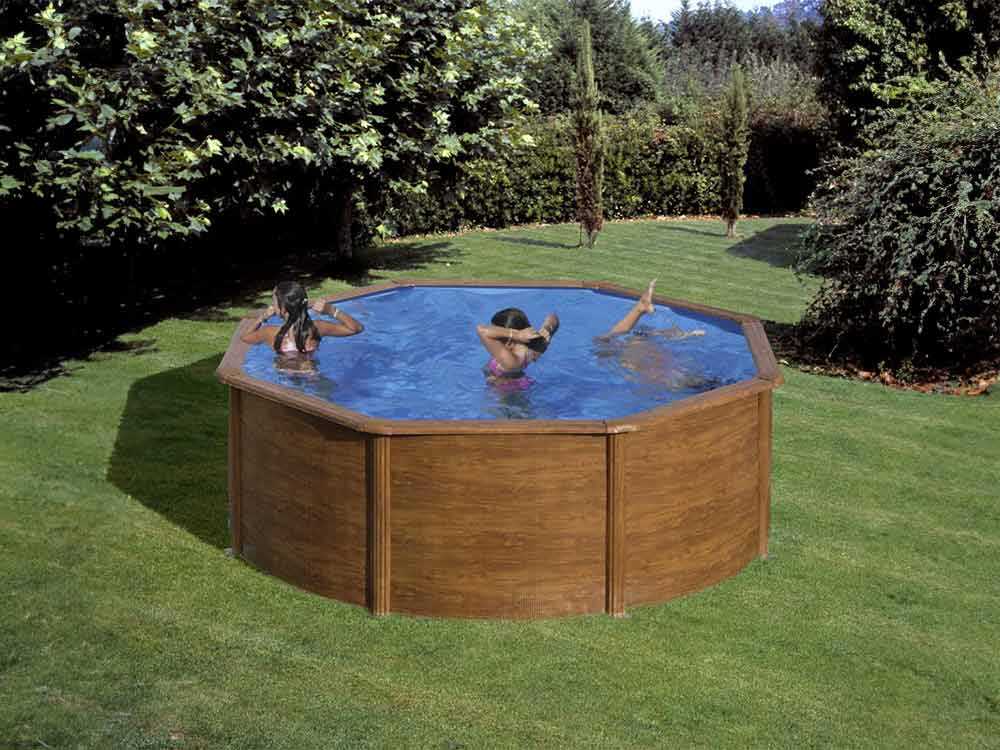 Gre Pacific rund Ø350 x 120 cm - Oberirdischer Stahlpool – Bild 4