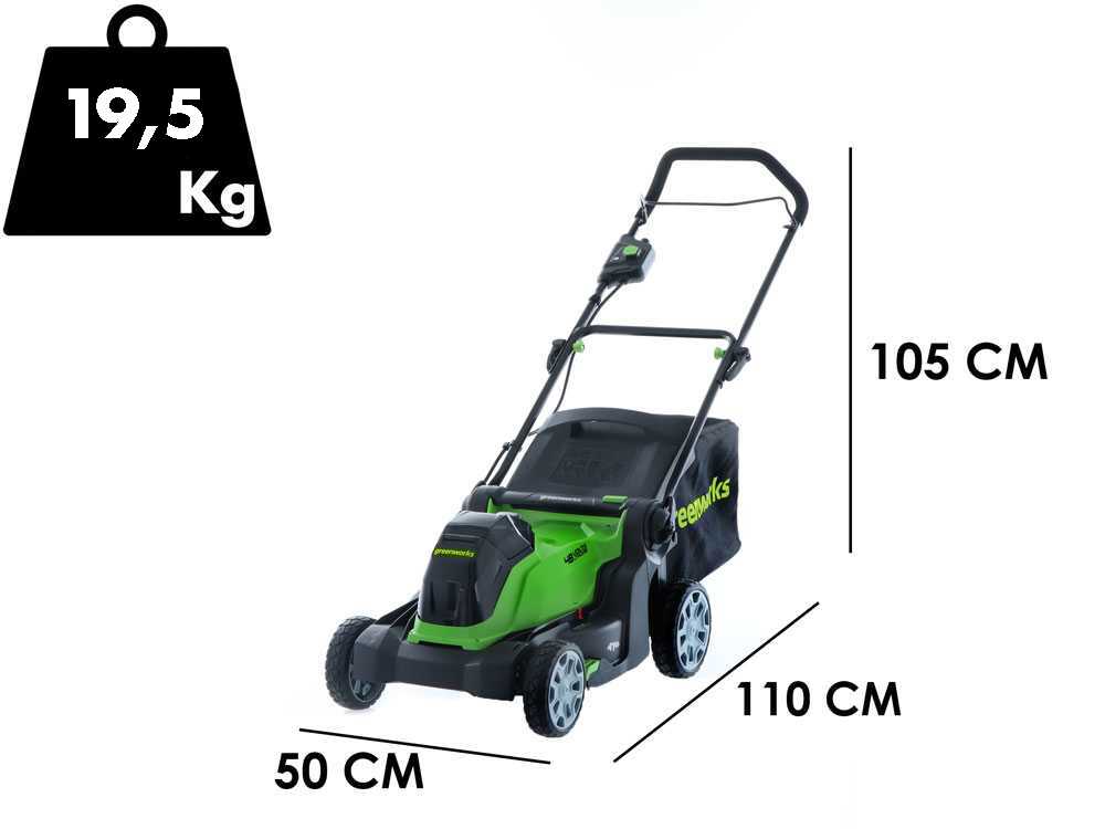 Greenworks G48LM41ST25K2X - Set Akku-Rasenmäher + Akku-Rasentrimmer- 48V - 2x 24V/2Ah – Bild 2