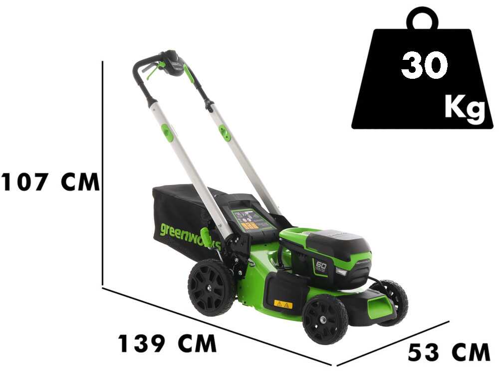 Greenworks GD60LM46SPK4 - Akku-Rasenmäher selbstangetrieben - 60V/4Ah - Taglio 46 cm – Bild 2