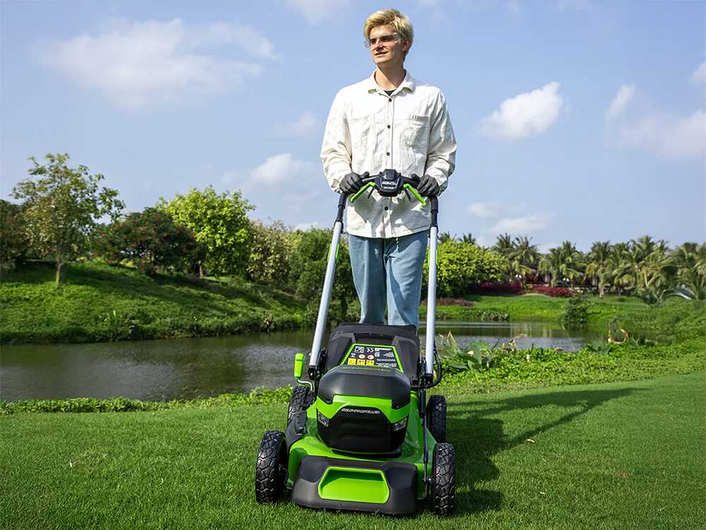 Greenworks GD60LM46SPK4 - Akku-Rasenmäher selbstangetrieben - 60V/4Ah - Taglio 46 cm – Bild 4