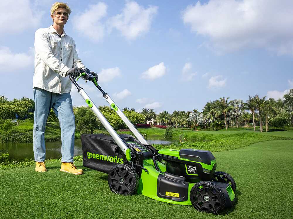 Greenworks GD60LM46SPK4 - Akku-Rasenmäher selbstangetrieben - 60V/4Ah - Taglio 46 cm – Bild 3