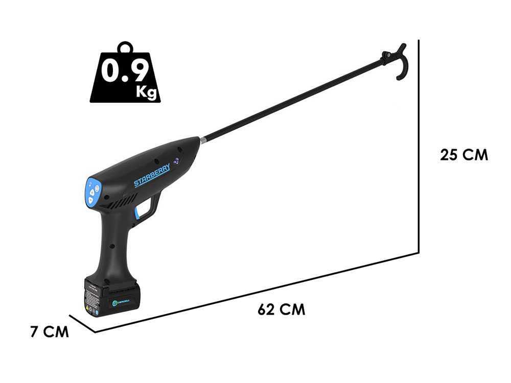 Hakenschüttler für Blaubeeren Campagnola Starberry  MD2 mit 3 Li-Ion-Akkus 14.4V 2.5 Ah