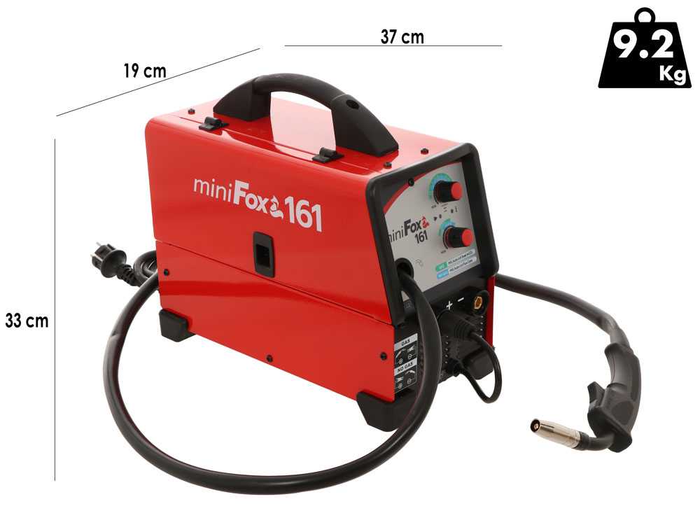 Helvi Mini FOX 161 - Inverter-Schweißgerät MIG/MAG mit Gleichstrom (DC)